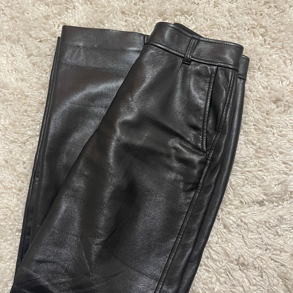 Aritzia Babaton leather pant straight leg